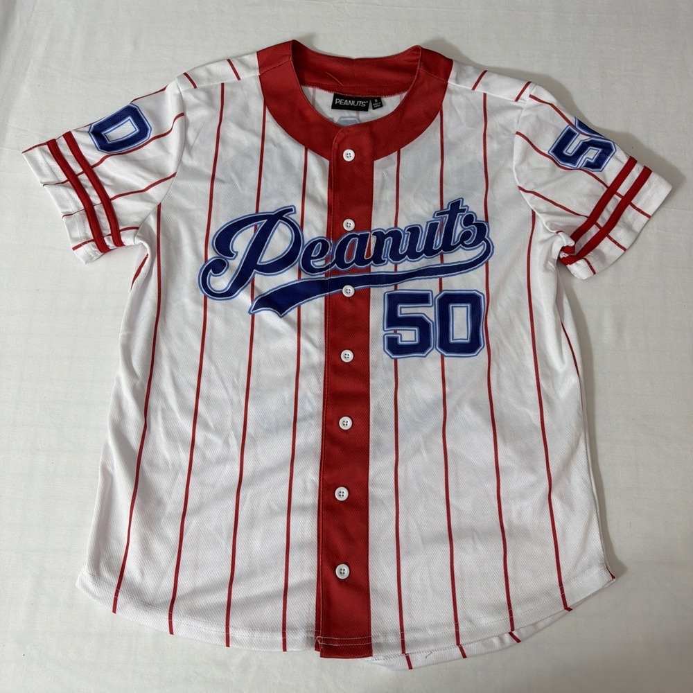 Peanuts Charlie Brown Snoopy Good Grief Baseball Jersey Shirt Men's/WOMENS Small